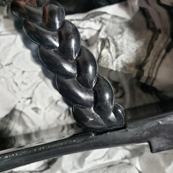 Stuart Weitzman Braida Sawyer Jelly Sandals Beach Ready Size 8 Black Sandals - Picture 9 of 13